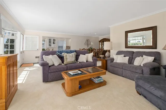 a living room with furniture and a couch