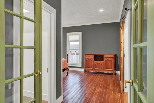 wooden floor in a gallery