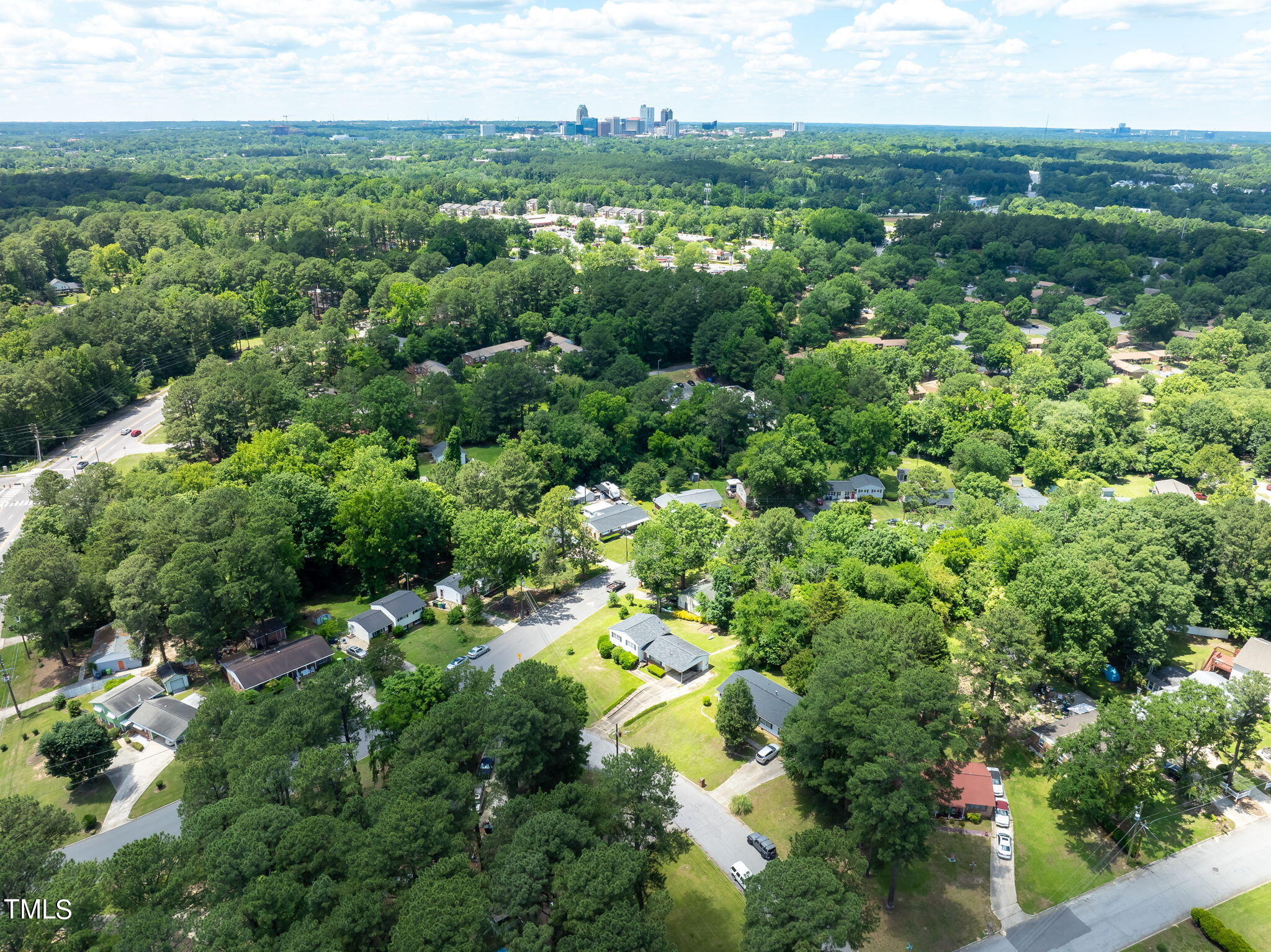 1708 Tee Dee Street Raleigh, NC 27610 - Photo 5 of 16 a view of a city with lush green forest