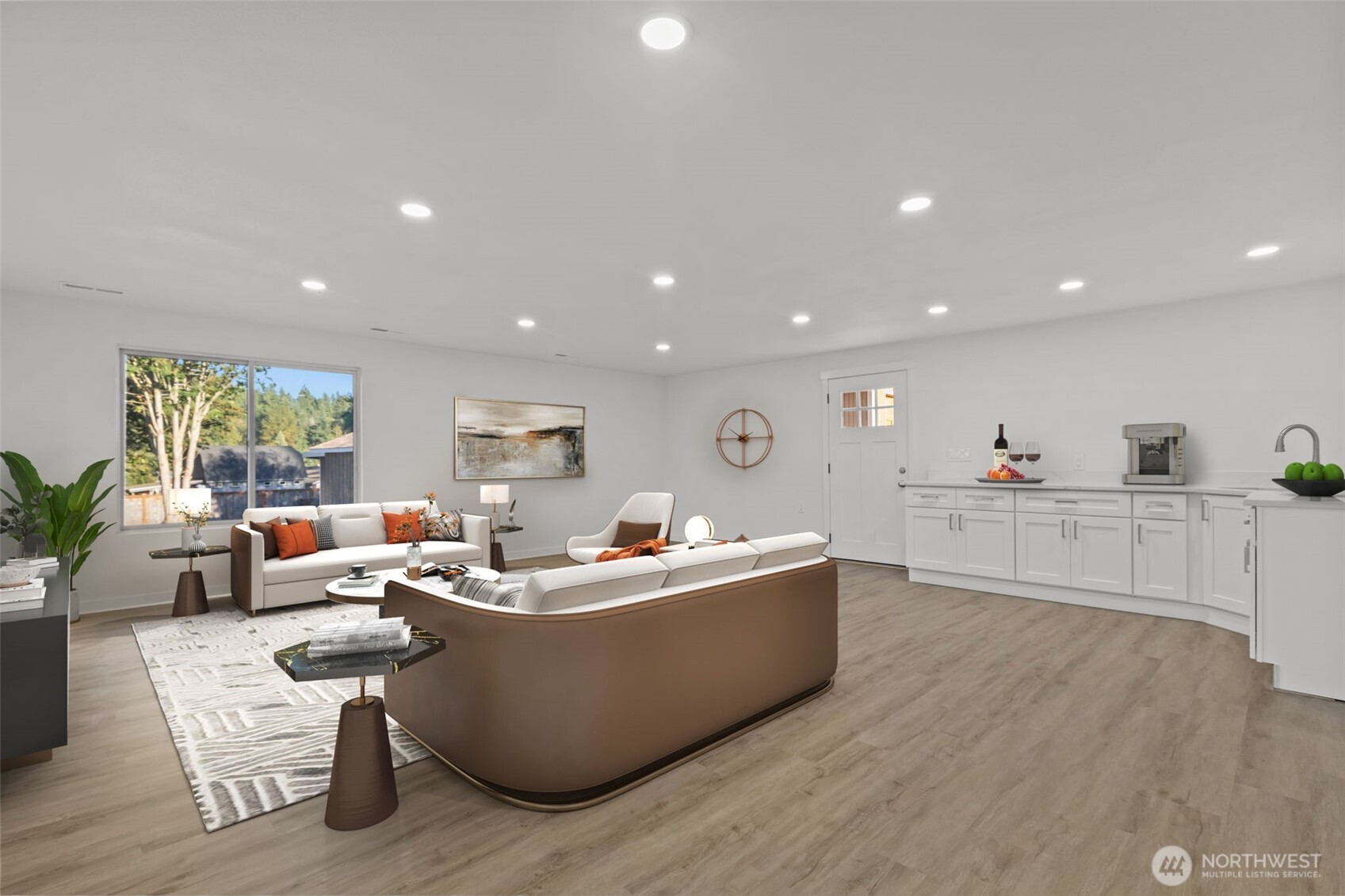 21316 188th Avenue Southeast Renton, WA 98058 - Photo 19 of 40 a living room with furniture and a wooden floor