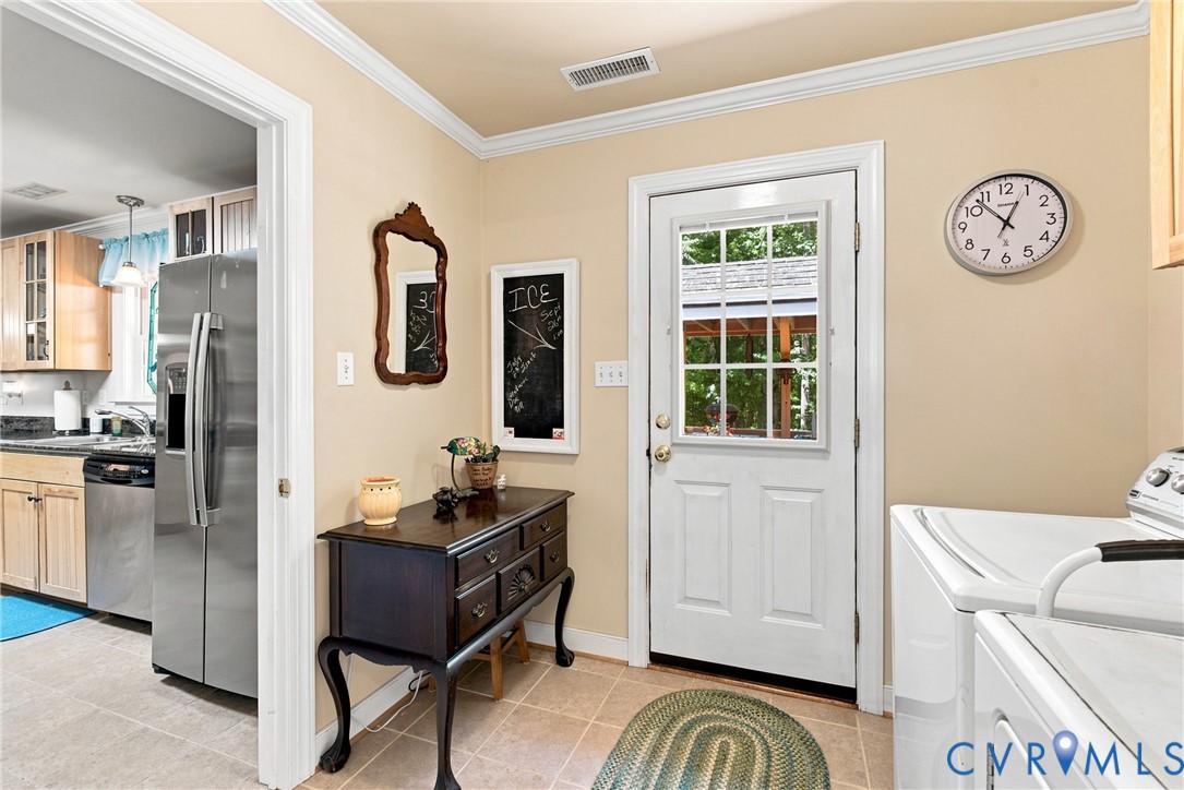 197 Goshen Road Cumberland, VA 23040 - Photo 25 of 70 Utility room featuring a paneled exterior door wit