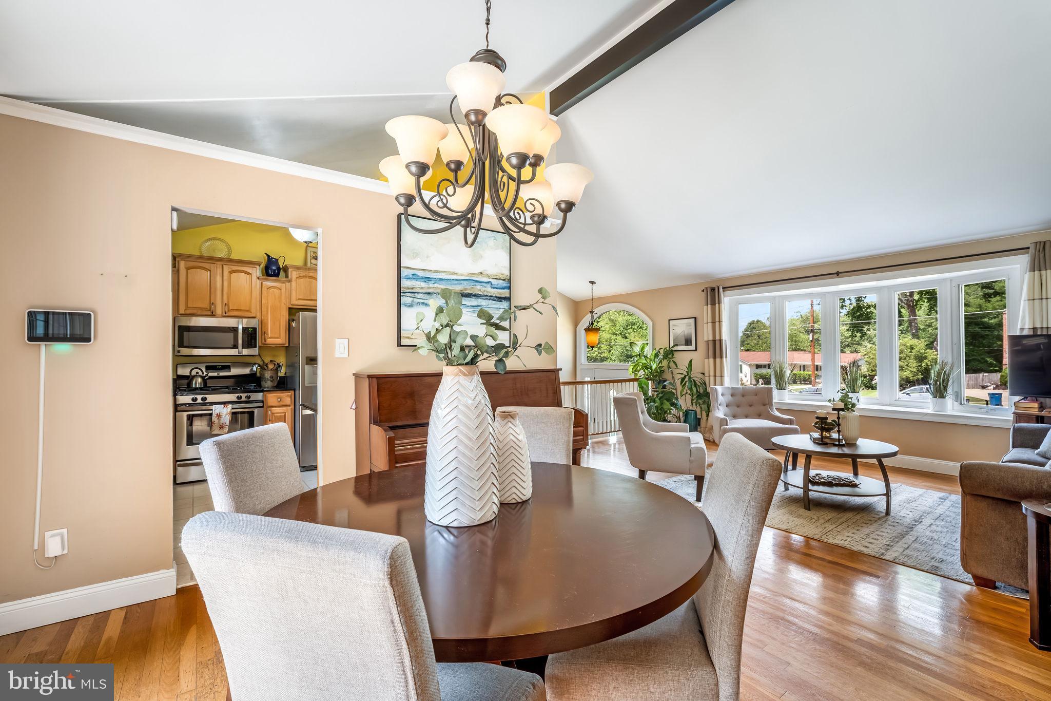 8926 Cromwell Drive Springfield, VA 22151 - Photo 15 of 43 Open living/dining room with vaulted ceiling