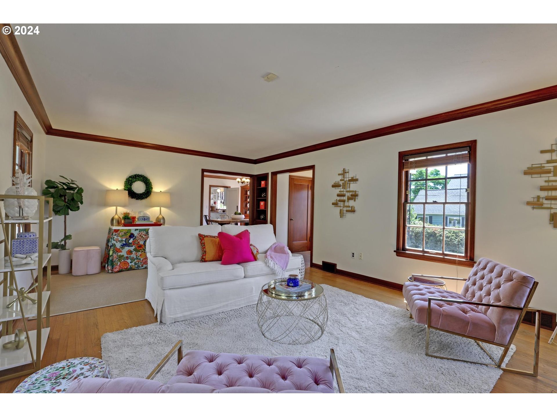 6003 Southeast Stephens Street Portland, OR 97215 - Photo 12 of 46 a living room with furniture and wooden floor
