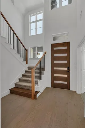a view of entryway with stairs