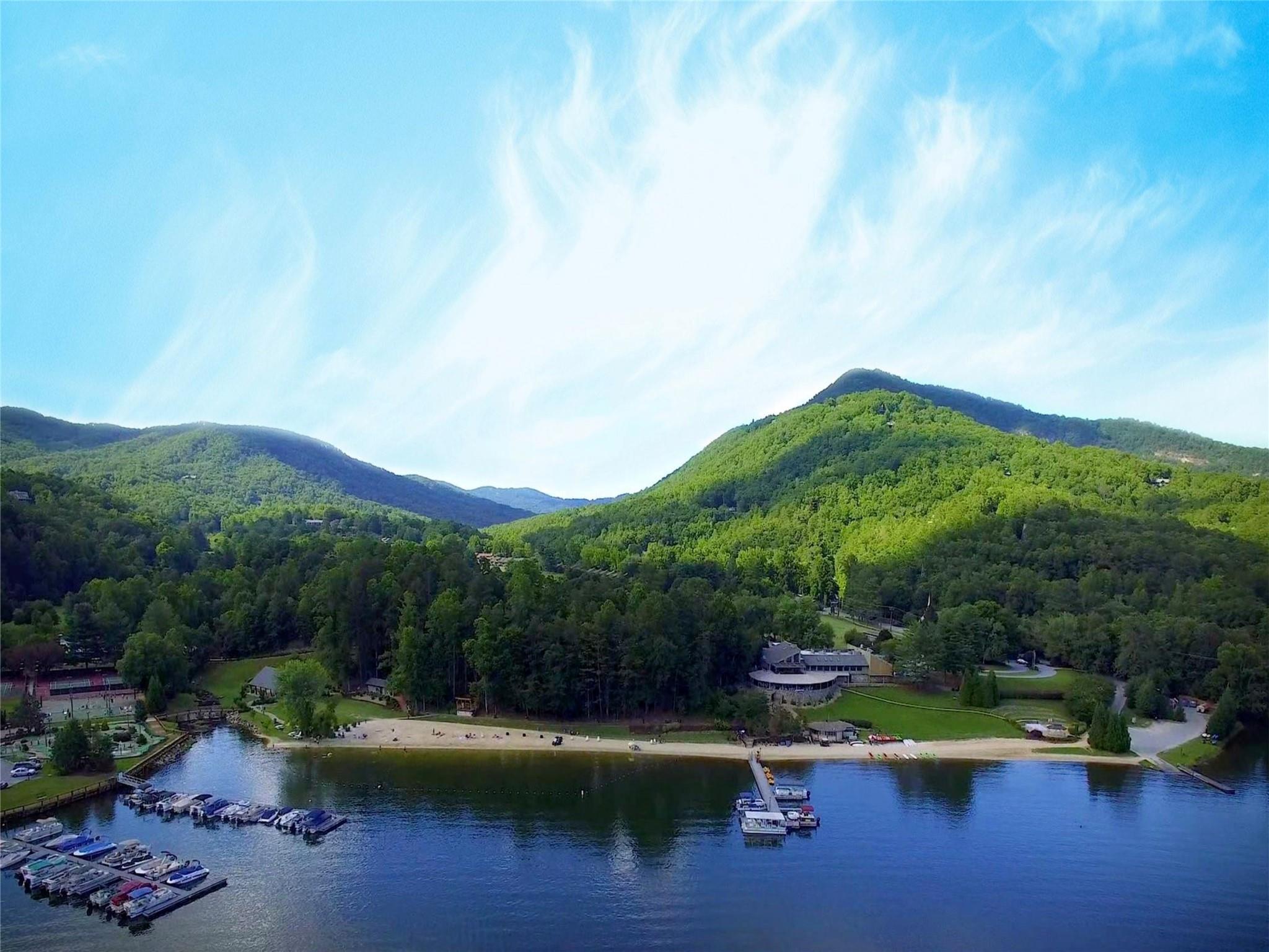 Lot 211 Quail Ridge Rd Lake Lake Lure, NC 28746 - Photo 19 of 25 a view of a lake with a mountain in the background