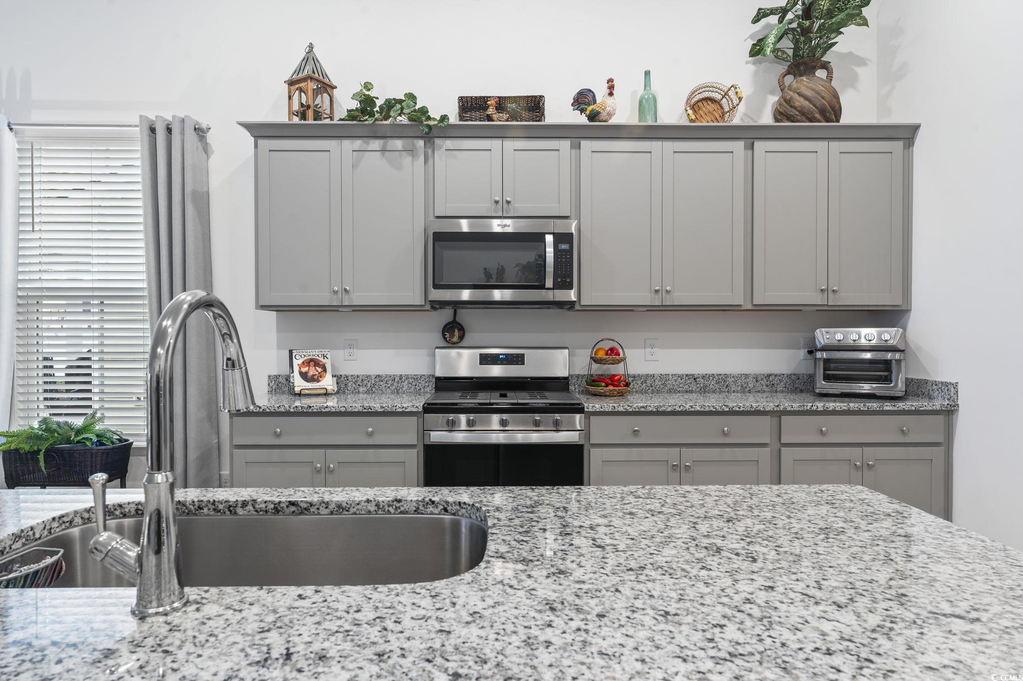 394 Sun Colony Boulevard Longs, SC 29568 - Photo 15 of 40 Close-up view of granite countertops and undermount sink.