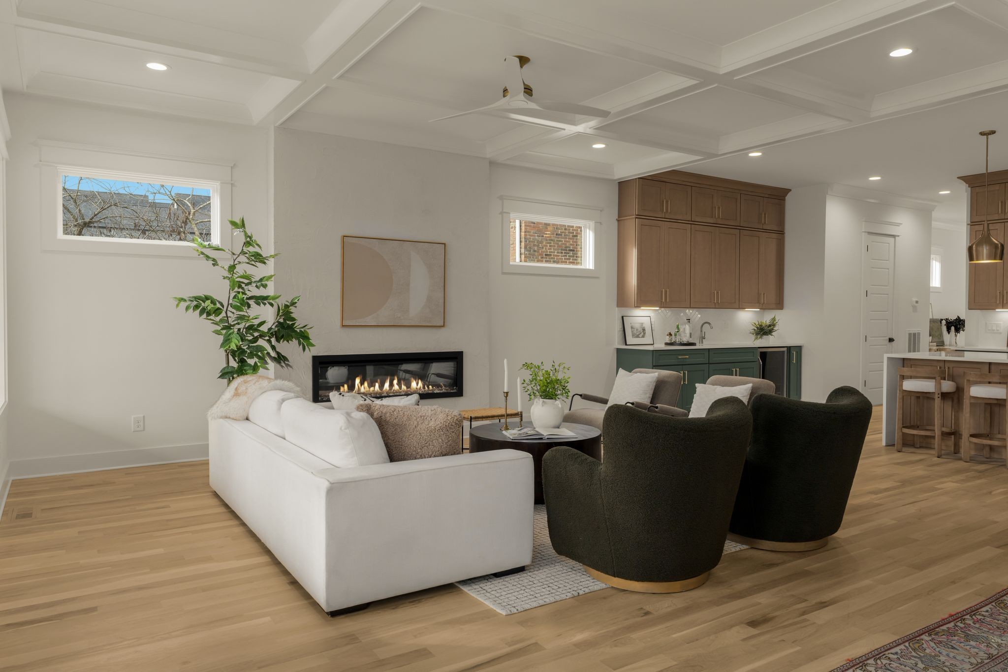 2512 Sheridan Road Nashville, TN 37206 - Photo 12 of 45 a living room with fireplace furniture and a wooden floor