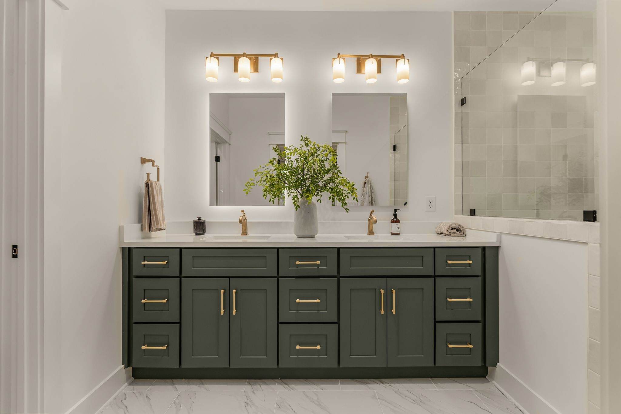 2512 Sheridan Road Nashville, TN 37206 - Photo 35 of 45 a bathroom with a double vanity sink and mirror