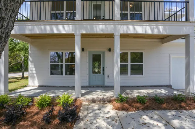 a front view of a house