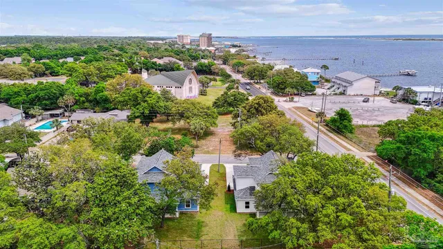 an aerial view of multiple house