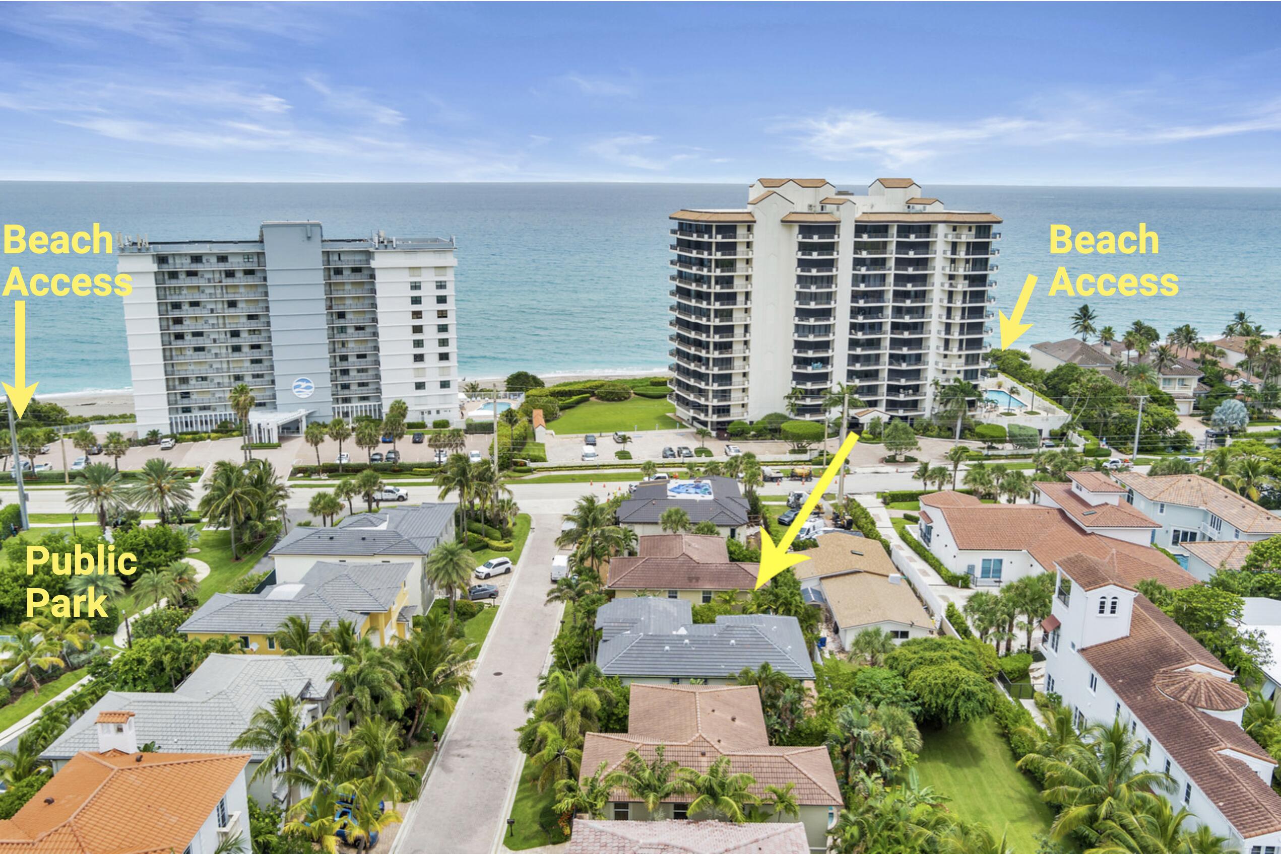 460 Surfside Lane Juno Beach, FL 33408 - Photo 36 of 51 an aerial view of residential houses with outdoor space