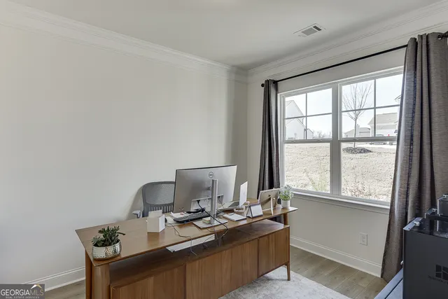 a view of a workspace with a window