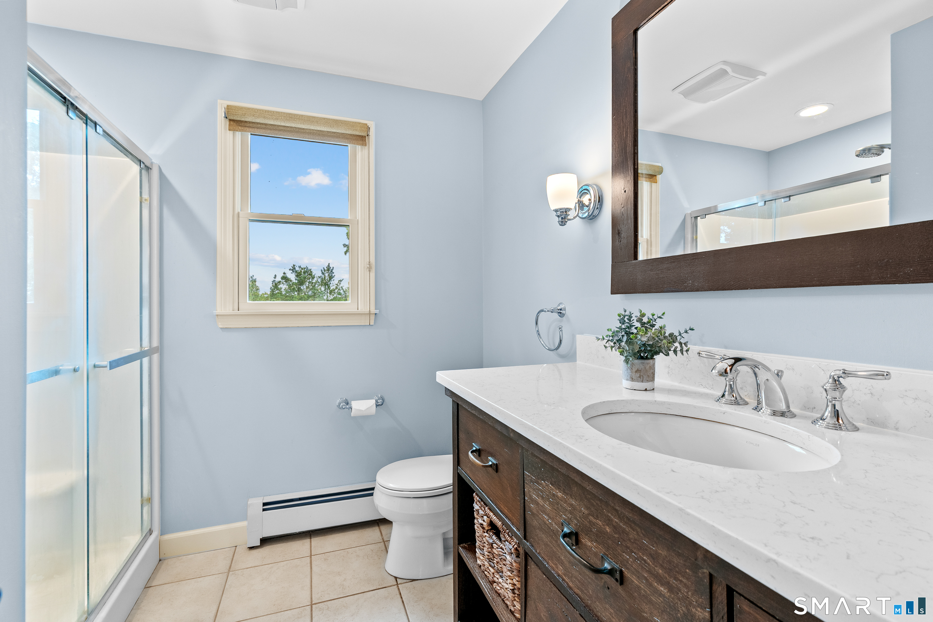 71 Quail Run Road Suffield, CT 06078 - Photo 33 of 40 Primary full bathroom with walk in shower.