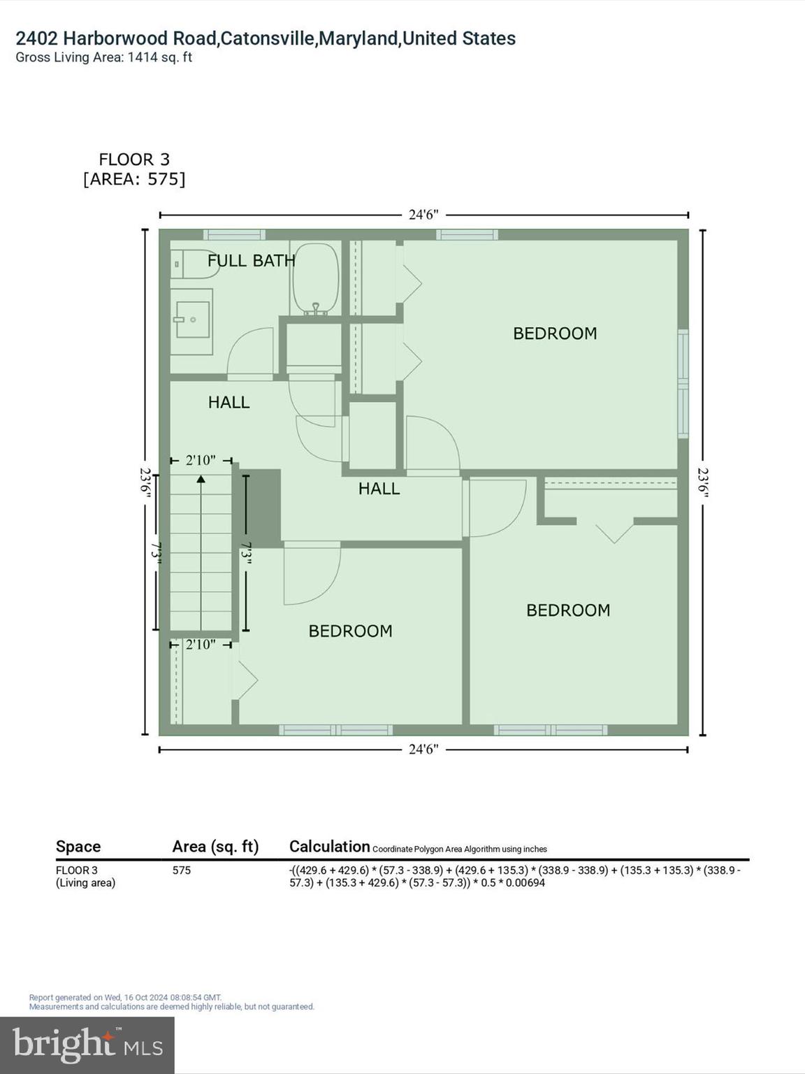 2402 Harborwood Road Catonsville, MD 21228 - Photo 42 of 43 GLA Floor Plan