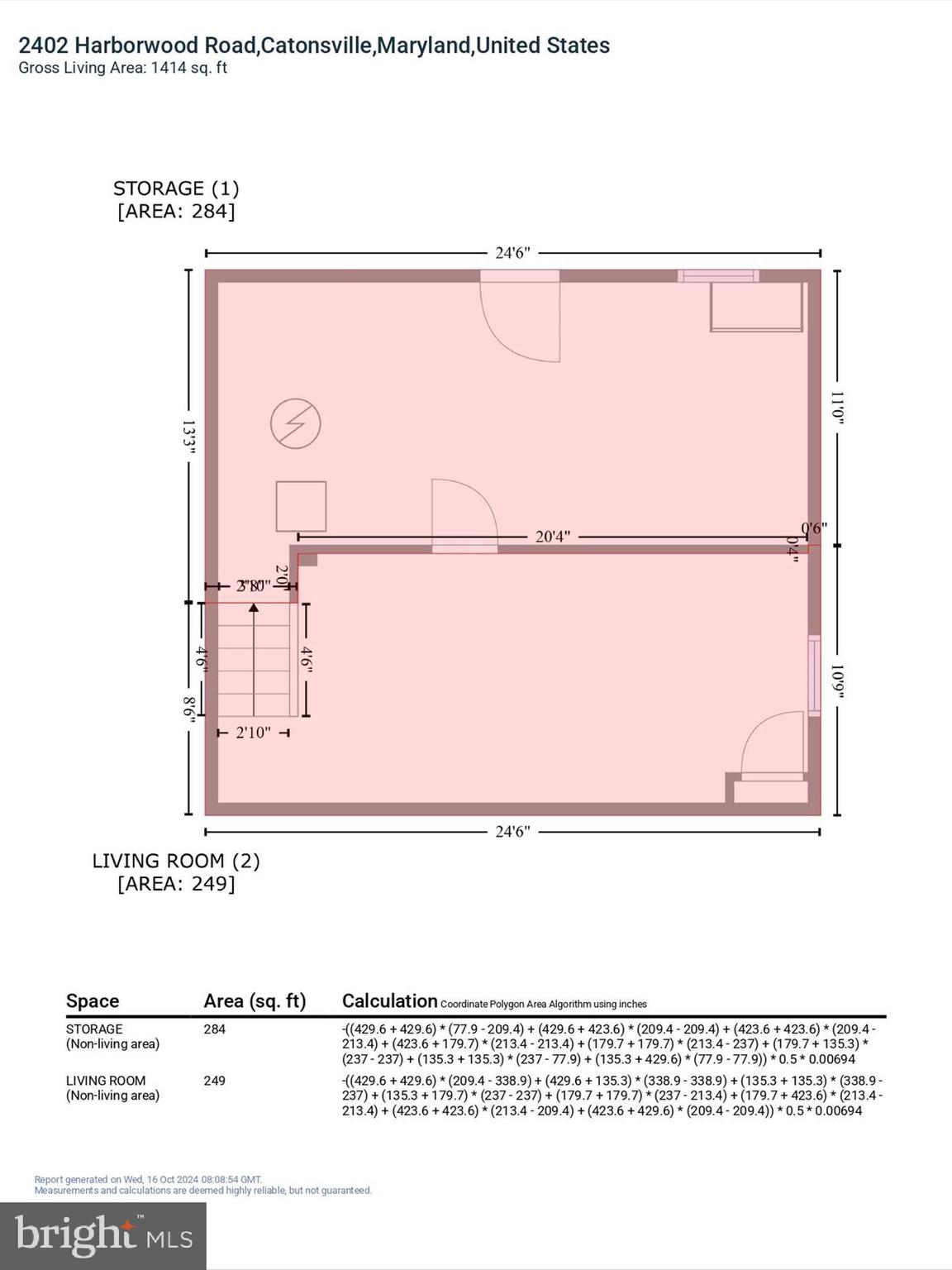 2402 Harborwood Road Catonsville, MD 21228 - Photo 43 of 43 GLA Floor Plan
