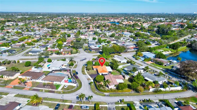 an aerial view of multiple house