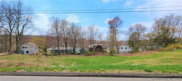 a view of a yard with a fountain