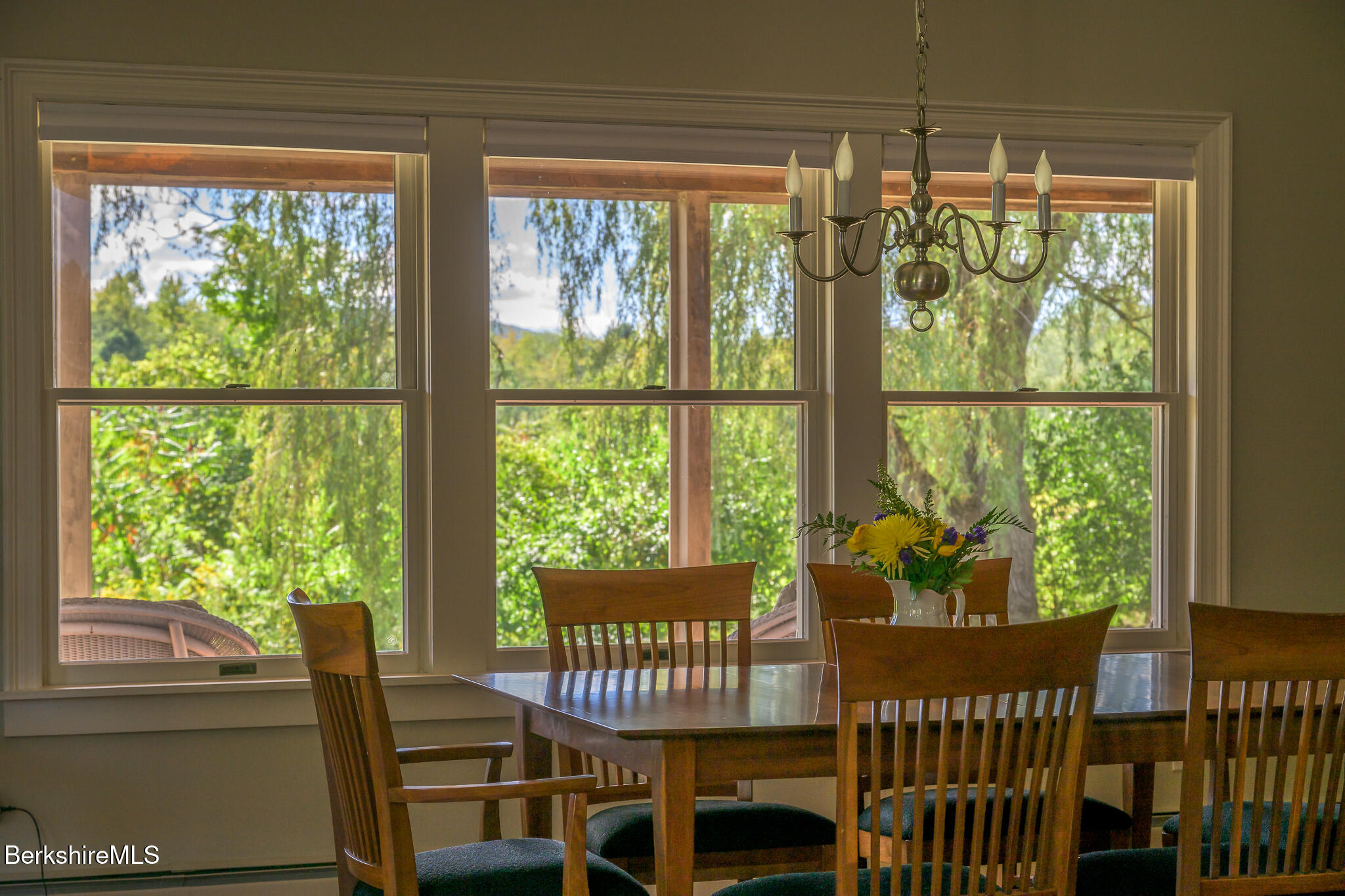 51 Albany Road West Stockbridge, MA 01266 - Photo 20 of 58 a view of a city from a dining room