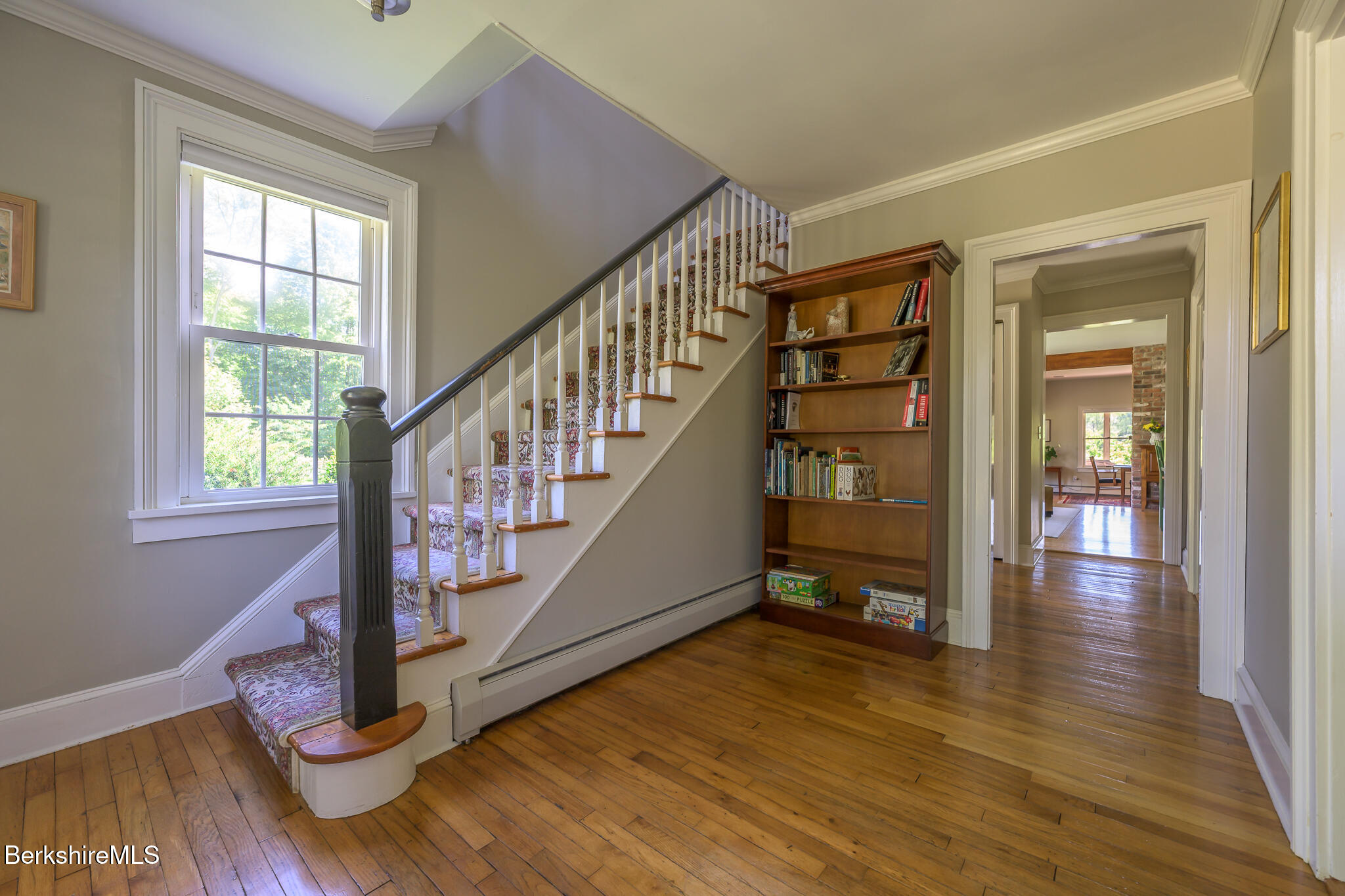 51 Albany Road West Stockbridge, MA 01266 - Photo 9 of 58 a view of entryway with wooden floor and stairs