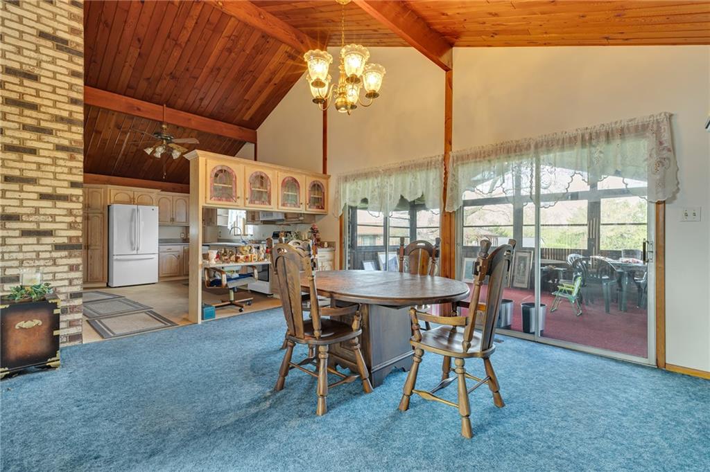 145 Oakhill Road Aliquippa, PA 15001 - Photo 8 of 23 a view of a dining room with furniture window and outside view