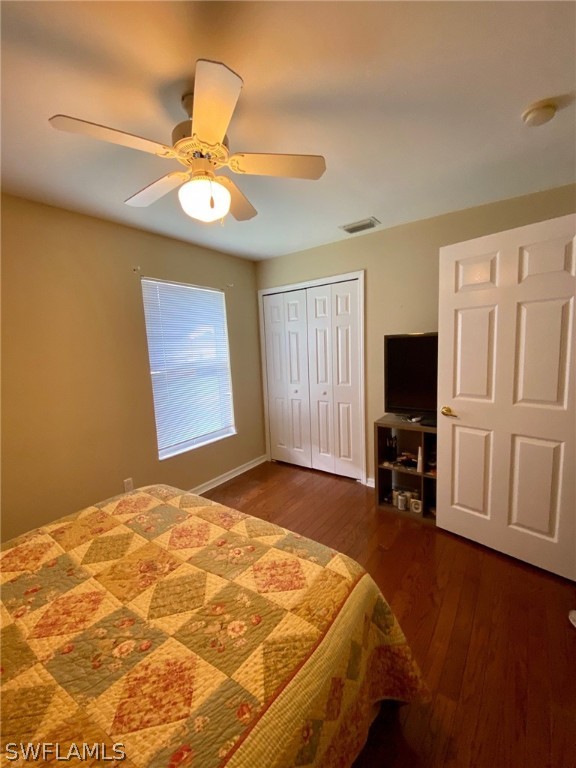8293 Bahamas Road Fort Myers, FL 33967 - Photo 12 of 22 a bedroom with a bed and a flat screen tv