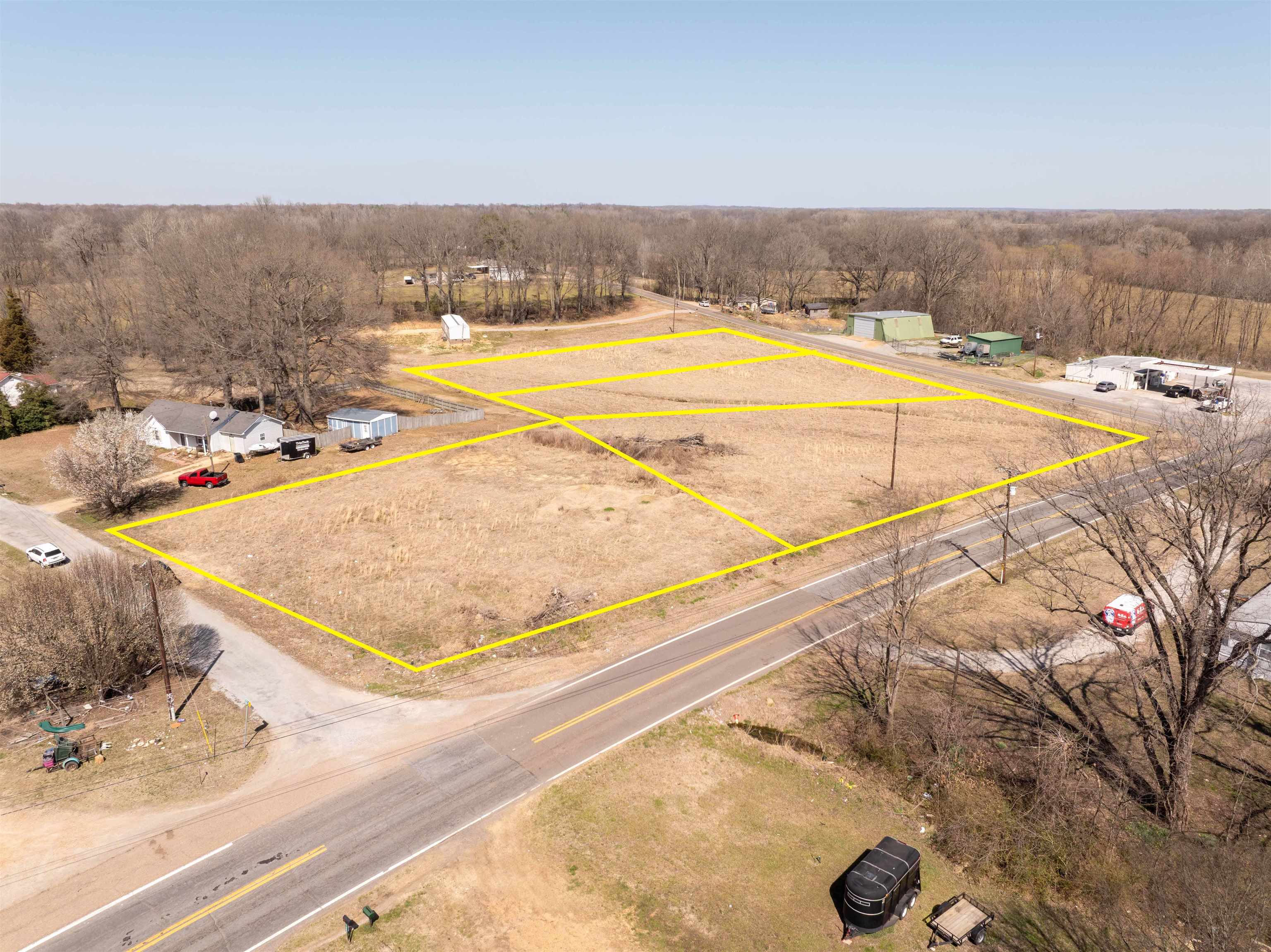 Lot 11 Luckett Three Point Road Henning, TN 38041 - Photo 10 of 15 Overview of rural landscape featuring property parcel outlined