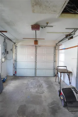 a view of a garage