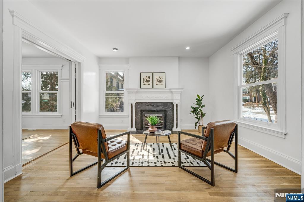 60 Stanley Road South Orange, NJ 07079 - Photo 6 of 40 a living room with furniture and a fireplace
