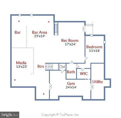 13610 Query Mill Road North Potomac, MD 20878 - Photo 60 of 60 Lower Level Floorplan