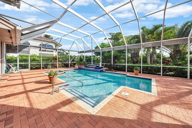 a view of a lake with a city