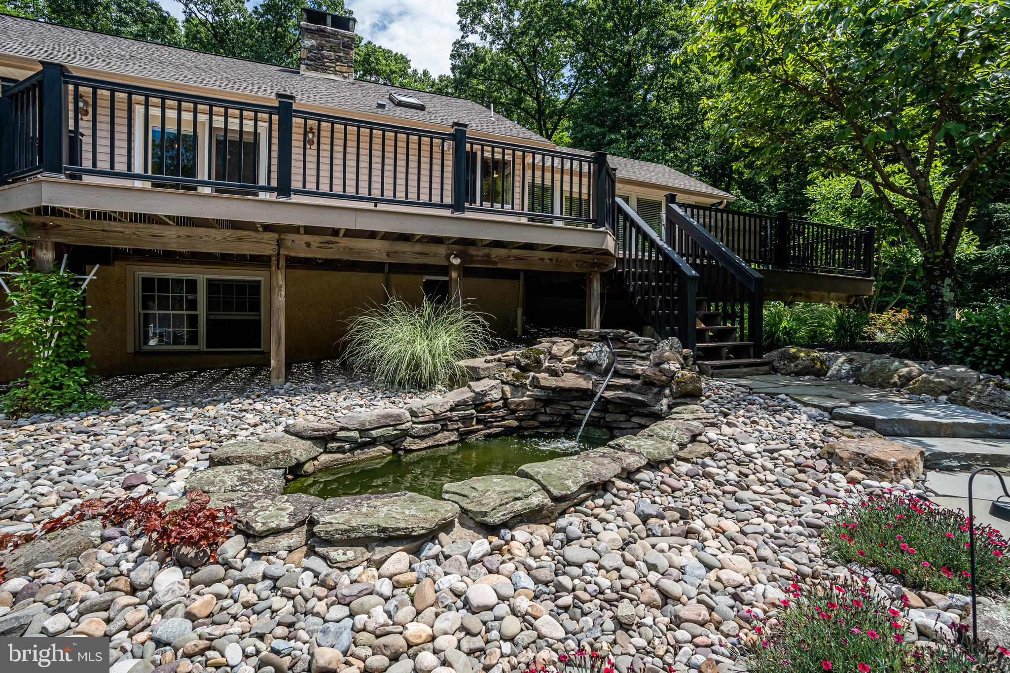1949 Upper Ridge Road Green Lane, PA 18054 - Photo 52 of 92 Rear of home and fish pond