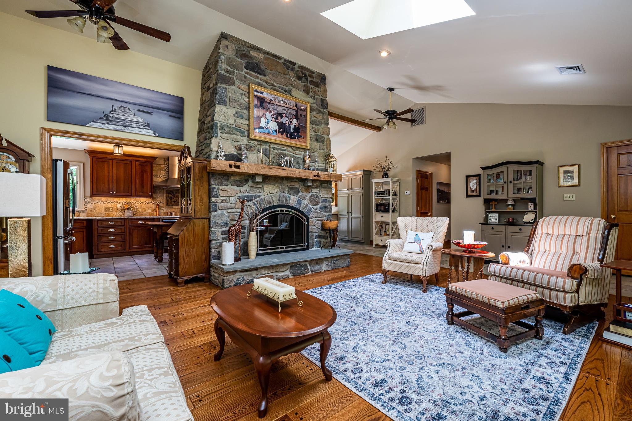1949 Upper Ridge Road Green Lane, PA 18054 - Photo 10 of 92 Living room with stone fireplace