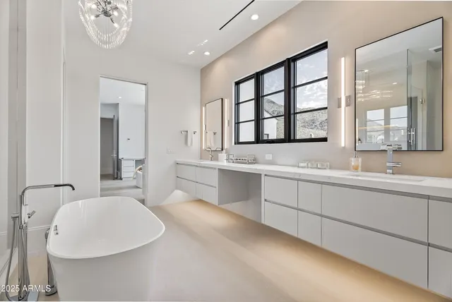 a bathroom with a sink and a bathtub