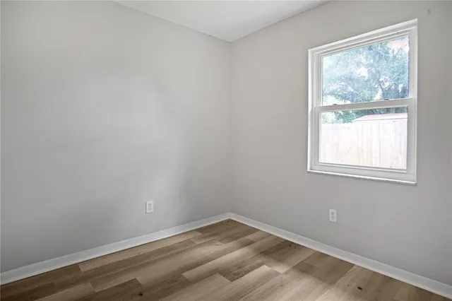 an empty room with a window
