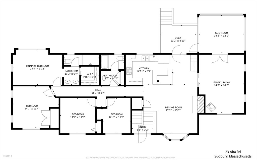 23 Alta Road Sudbury, MA 01776 - Photo 37 of 38 a picture of a floor plan
