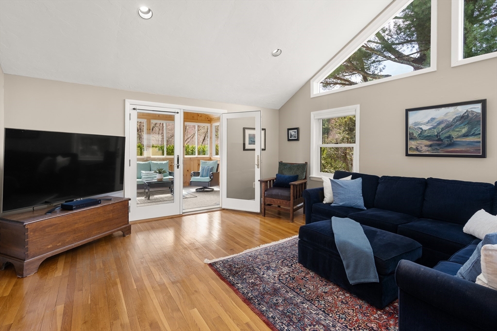 23 Alta Road Sudbury, MA 01776 - Photo 5 of 38 a living room with furniture and a flat screen tv