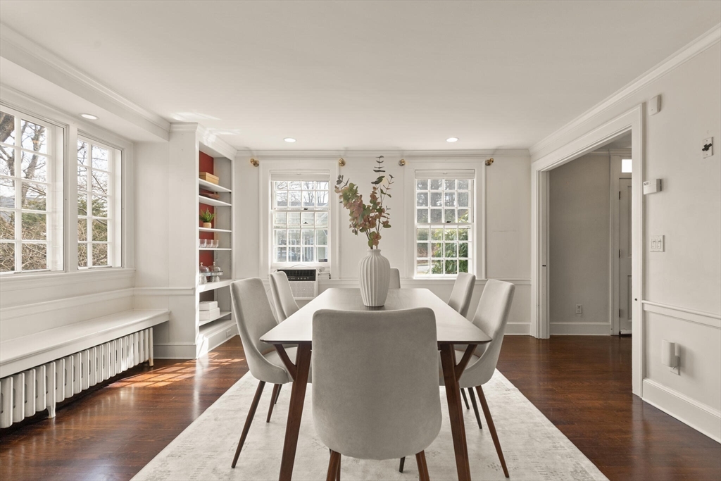 11 Eliot Road Lexington, MA 02421 - Photo 13 of 36 a view of a dining room with furniture window and wooden floor
