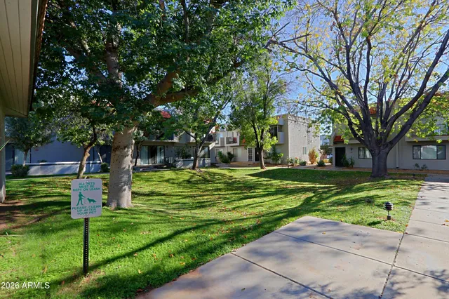 a front view of a house with patio