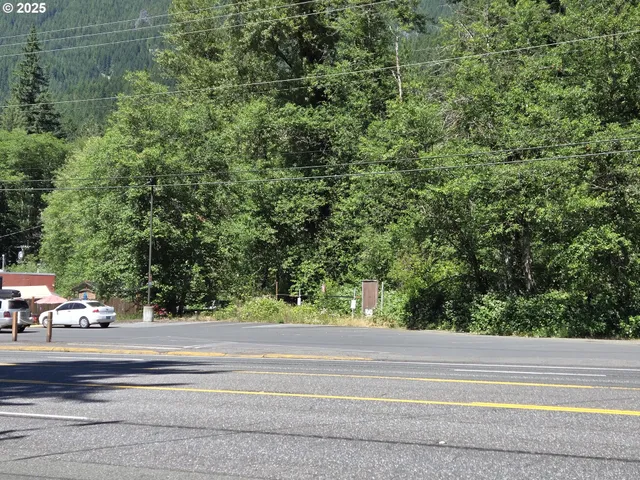 a view of street with houses