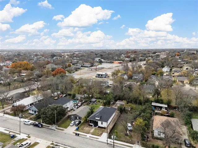 an aerial view of multiple house