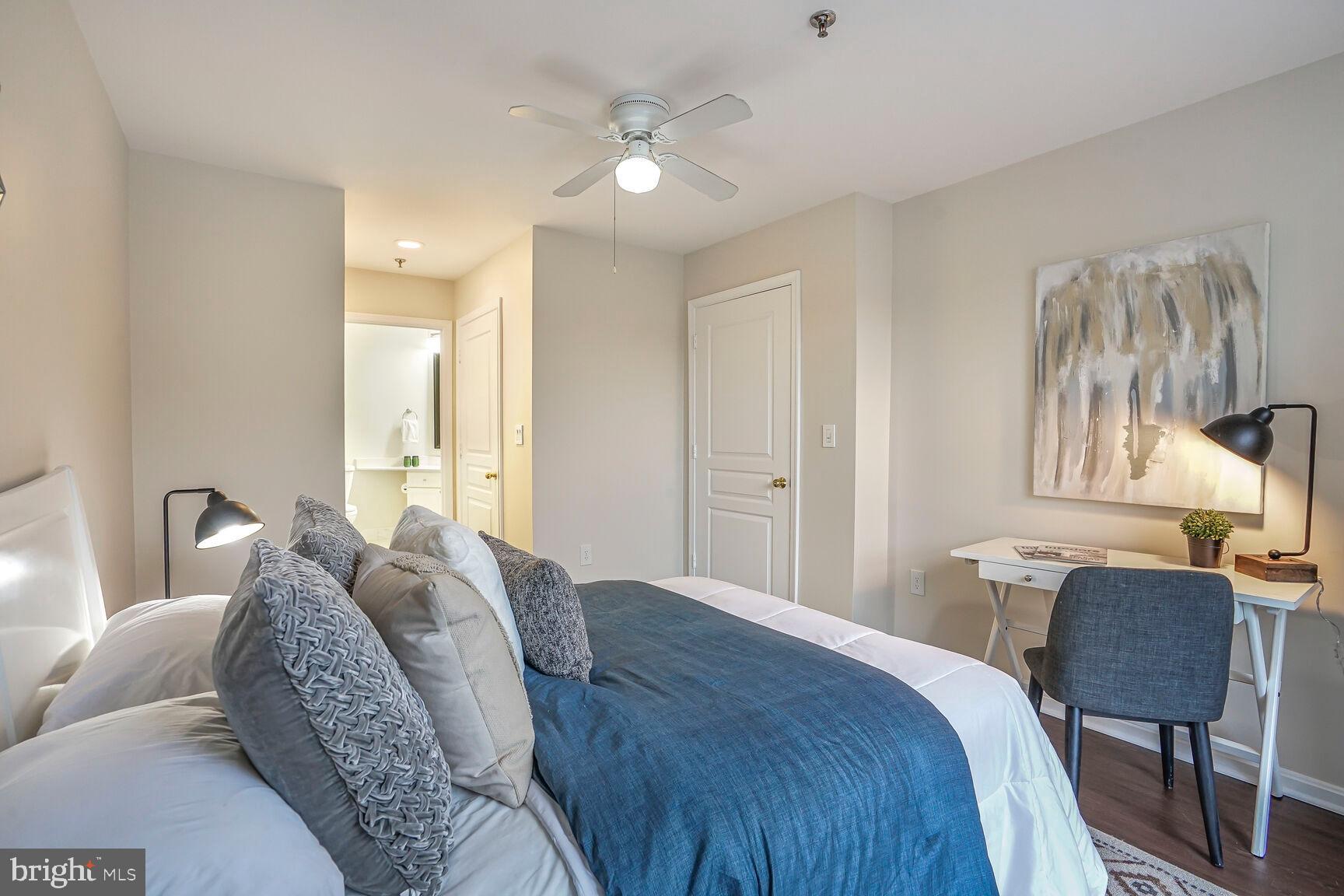 5575 Seminary Road, Unit 213 Falls Church, VA 22041 - Photo 28 of 77 Primary Bedroom with Ceiling Fan + Overhead Light!