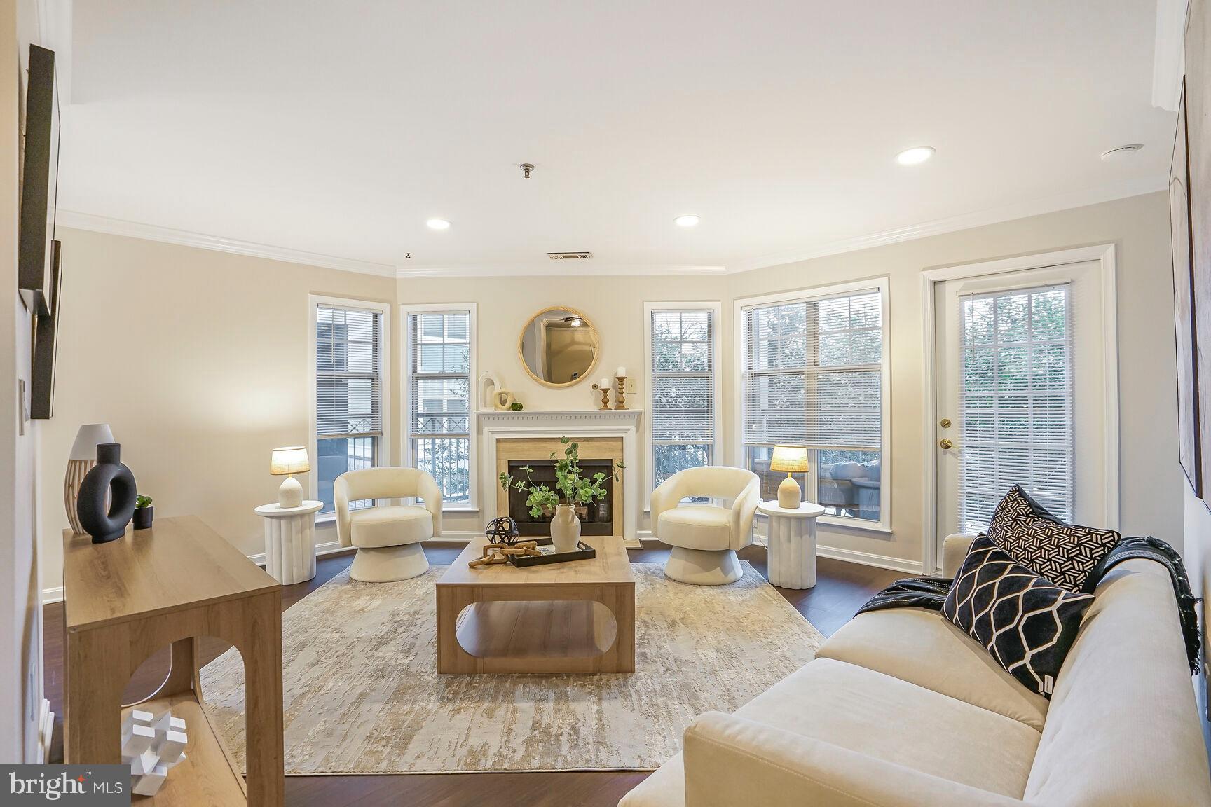 5575 Seminary Road, Unit 213 Falls Church, VA 22041 - Photo 8 of 77 Living Room with Big, Beautiful Windows!