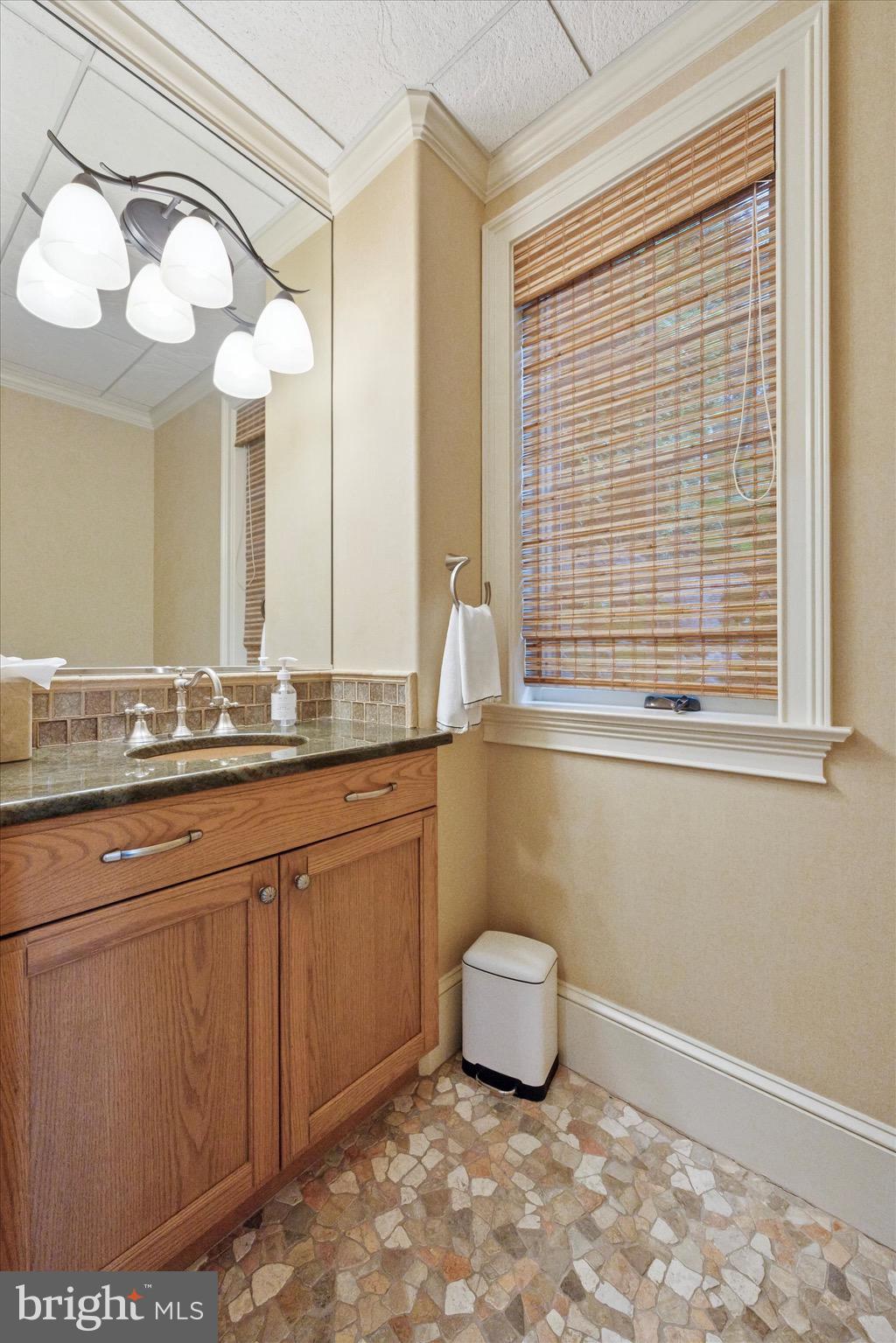 631 Harts Ridge Road Conshohocken, PA 19428 - Photo 47 of 62 a bathroom with a granite countertop sink and a mirror