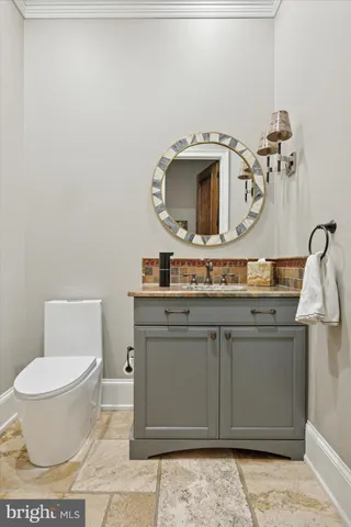 a view of a backyard with large trees