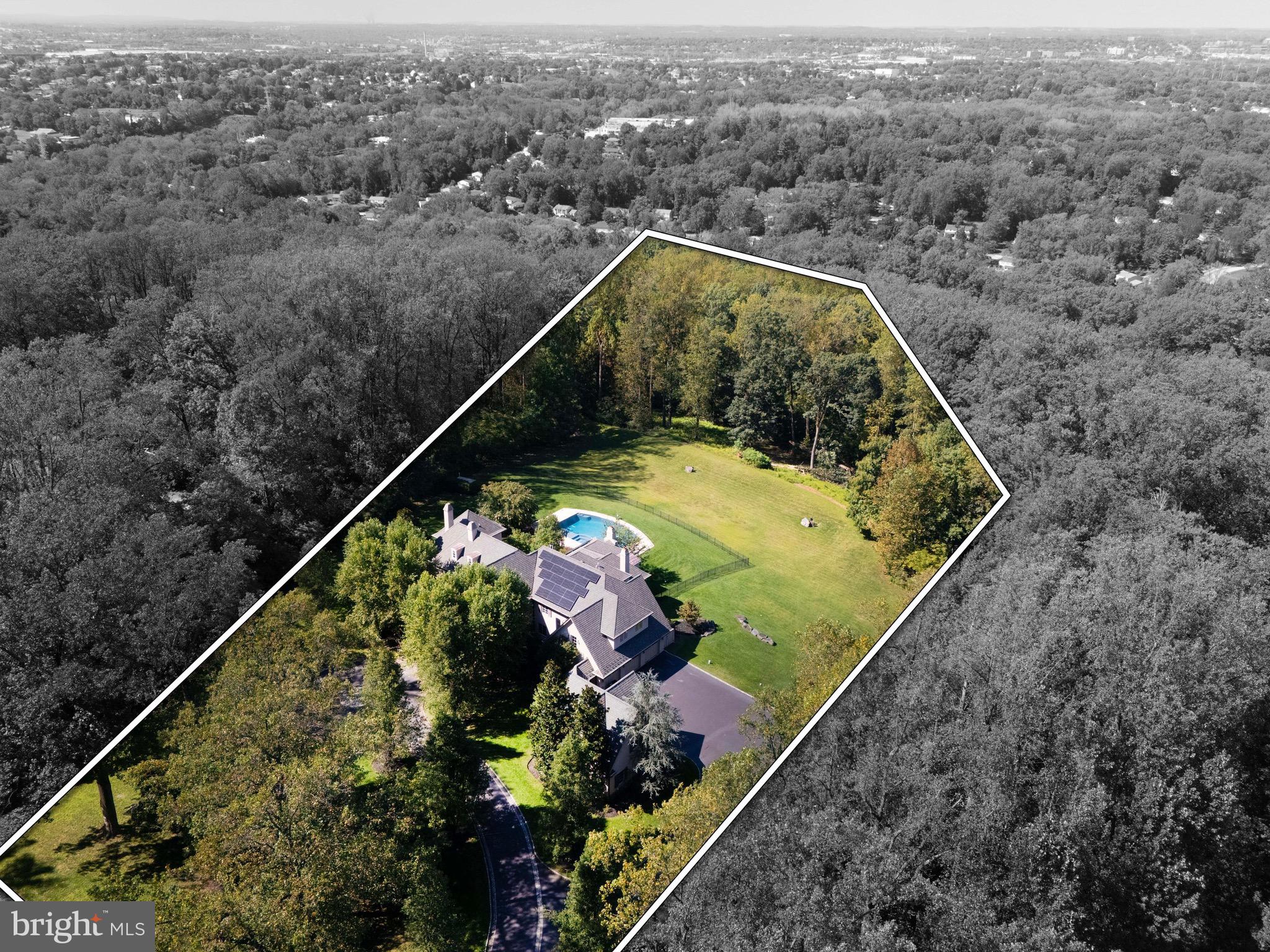 631 Harts Ridge Road Conshohocken, PA 19428 - Photo 62 of 62 a view of a pool with a yard from a balcony