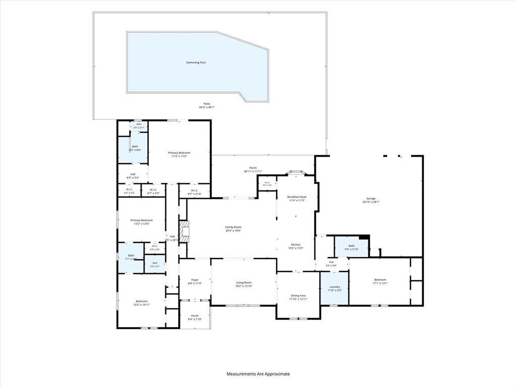 4446 Thunder Road Dallas, TX 75244 - Photo 36 of 36 Measured split floor plan