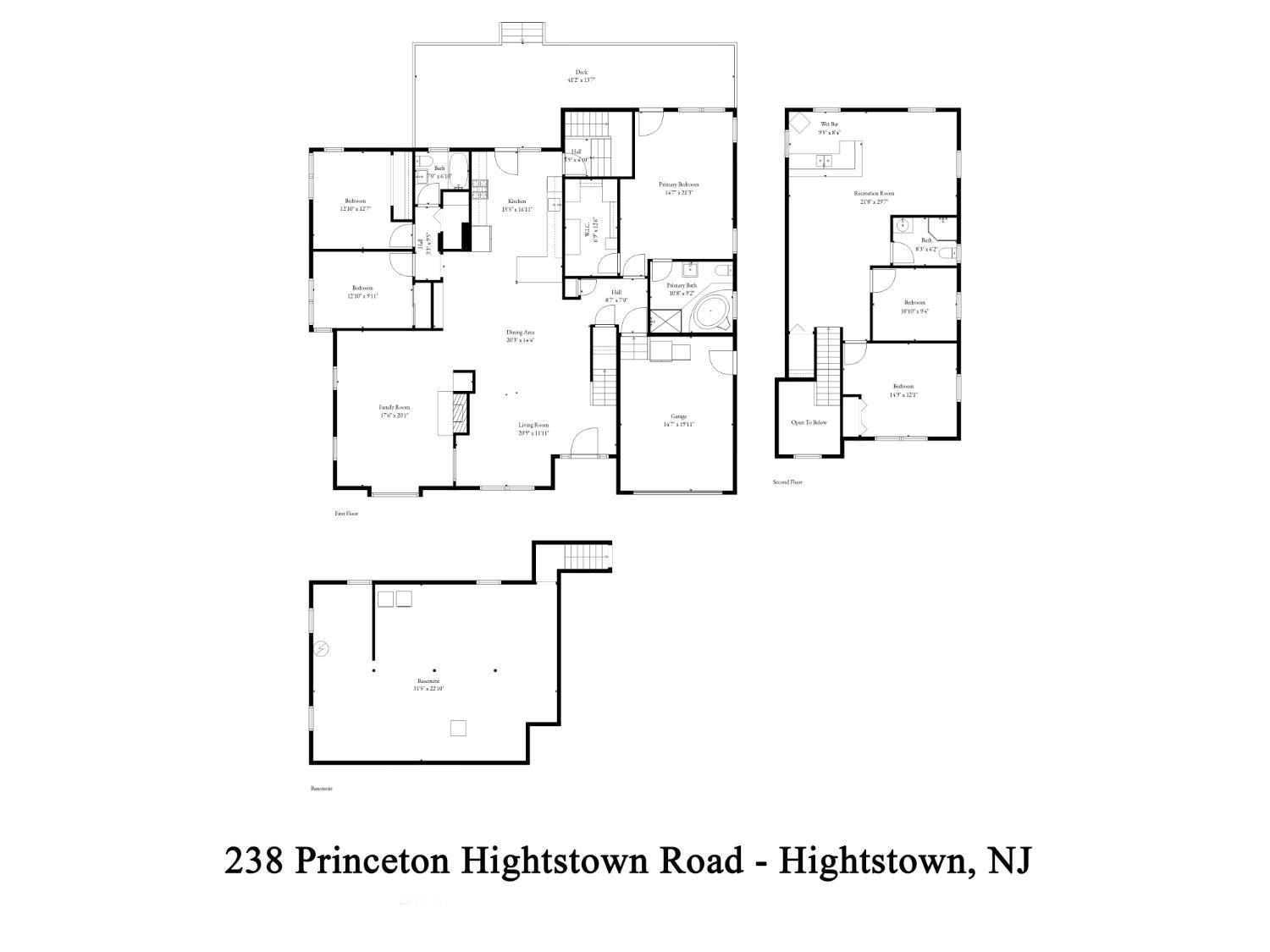 238 Princeton Hightstown Road Cranbury, NJ 08512 - Photo 51 of 51 a picture of a floor plan