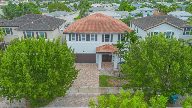 a aerial view of a house