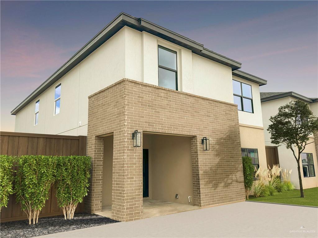 a front view of a house