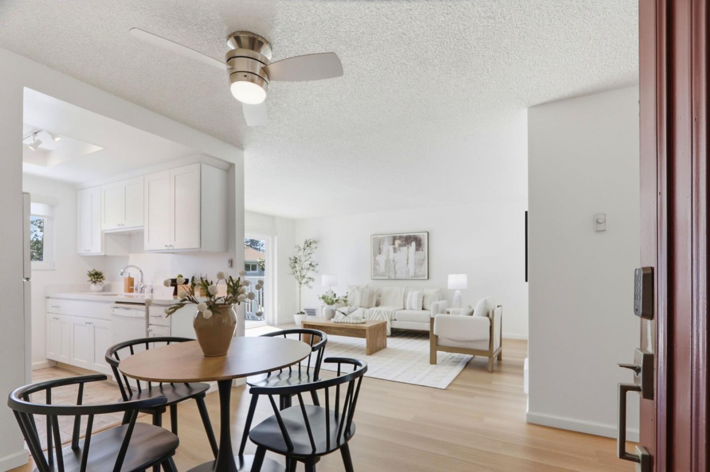 1085 Reed Avenue, Unit D Sunnyvale, CA 94086 - Photo 10 of 32 a view of a a dining room with furniture window and wooden floor